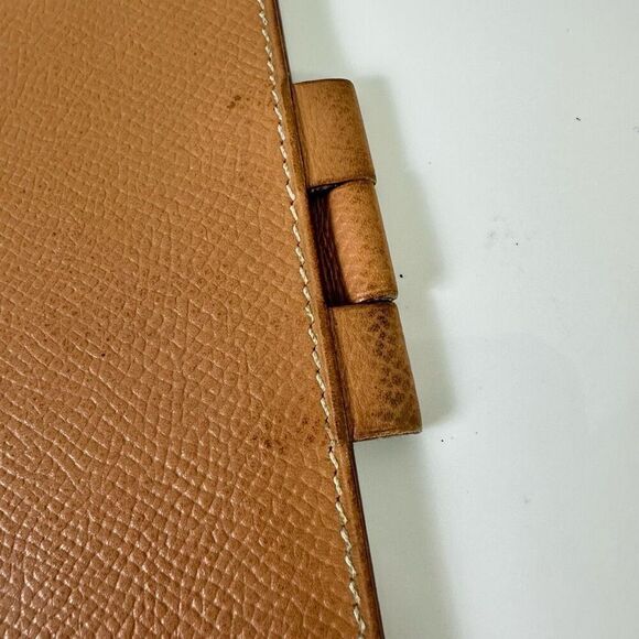 Hermes Tan Leather Notebook Agenda Cover Holder - Picture 3 of 16